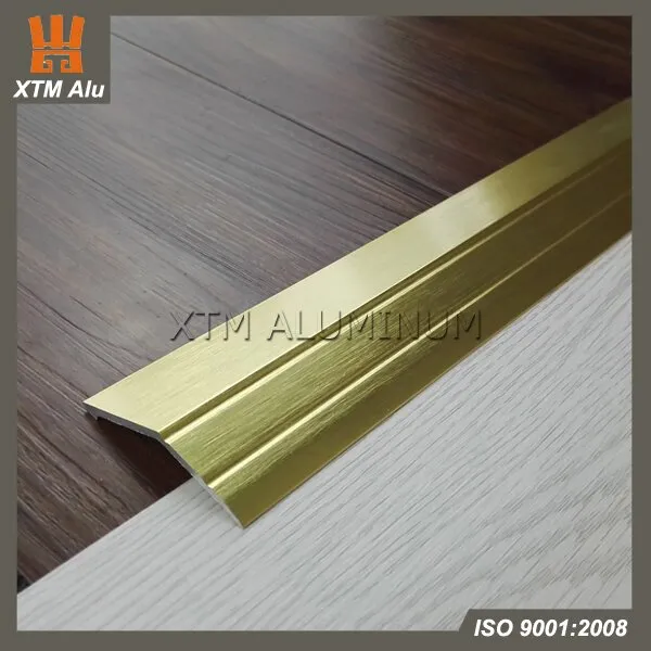 Aluminium Extrusion Floor Transition Strip Profile Brushed Gold for Floor Decoration